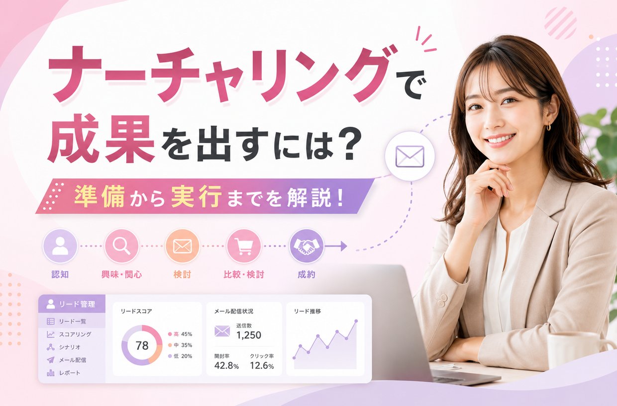 ナーチャリングで成果を出すには？準備から実行までを解説！