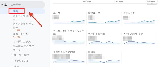 アナリティクスのユーザー概要